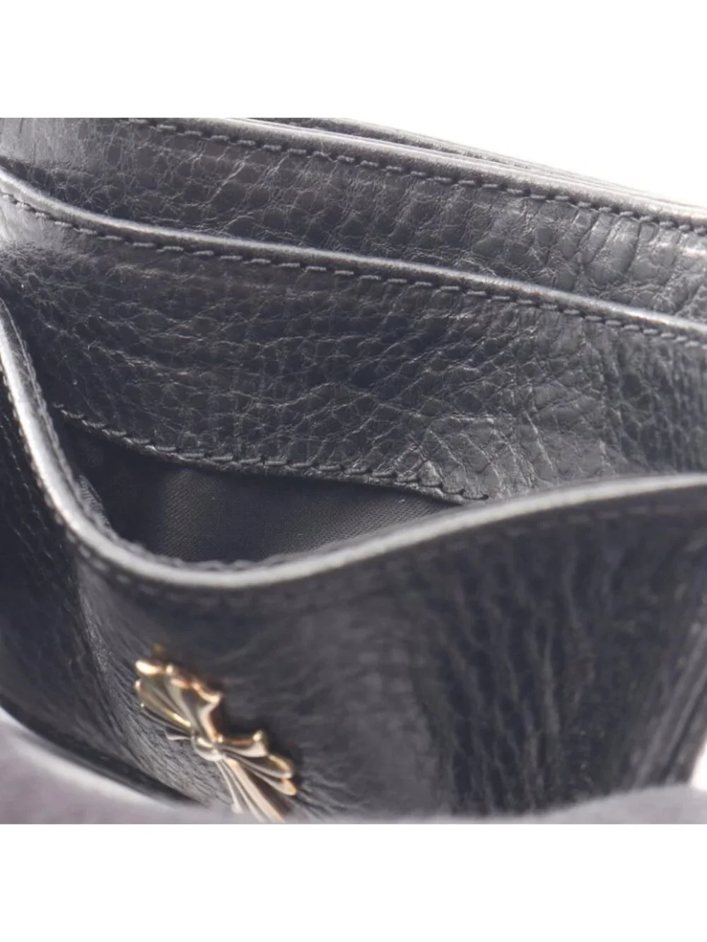 Chrome Hearts Card Case CH Cross Leather